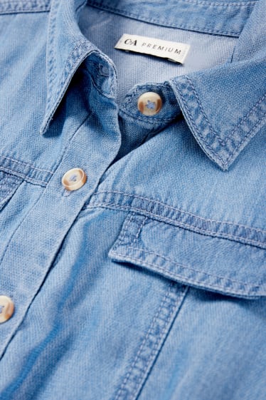 Copii - Salopetă - aspect de jeans - denim-albastru deschis