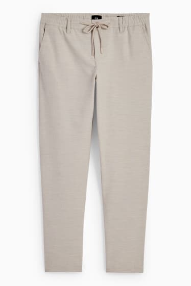 Uomo - Pantaloni chino - tapered fit - beige chiaro