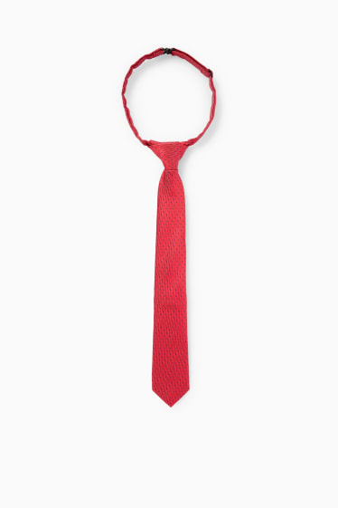 Kinder - Krawatte - gepunktet - rot