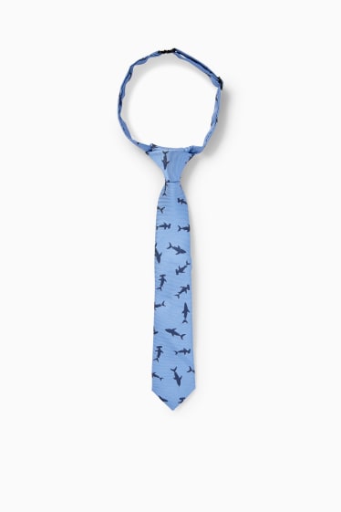 Nen - Tauró - corbata - blau clar