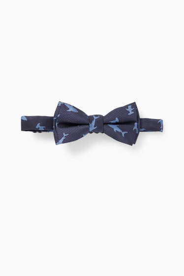 Nen/a - Tauró - corbata de llacet - blau fosc