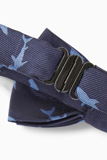 Nen/a - Tauró - corbata de llacet - blau fosc