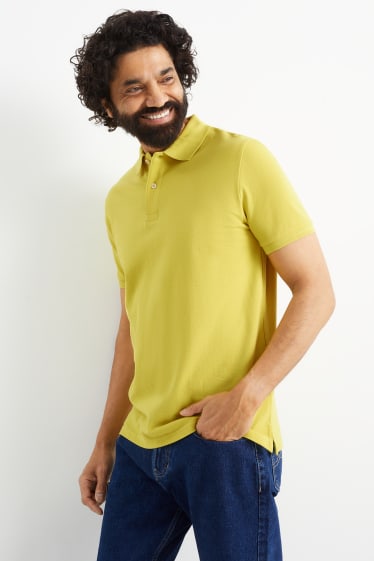 Mężczyźni - Koszulka polo - żółty