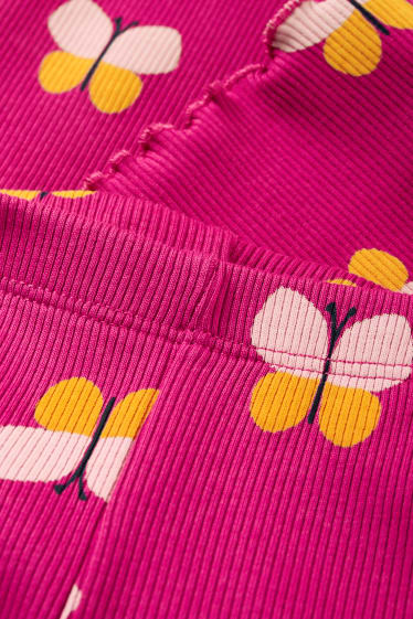 Kinder - Schmetterling - Flared Leggings - pink