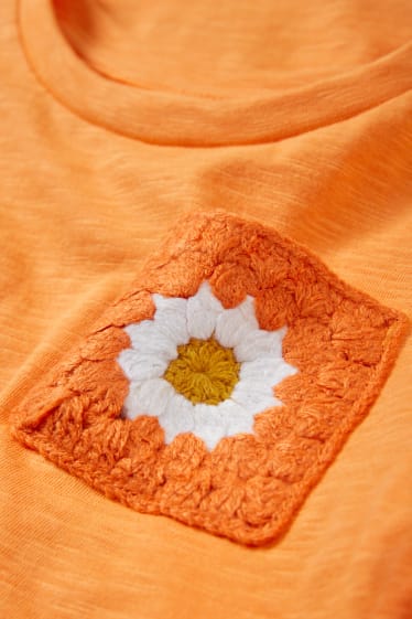 Kinderen - Zon - T-shirt - oranje