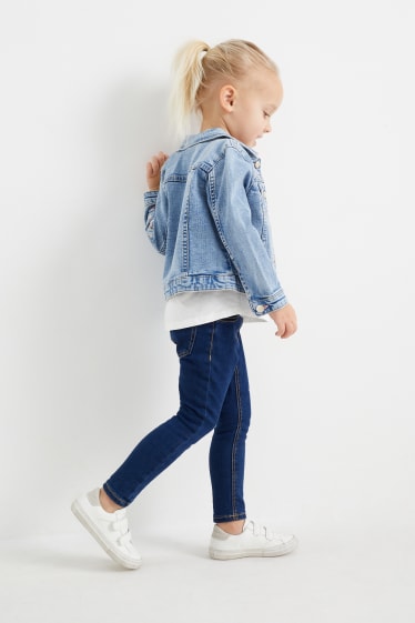 Enfants - Lot de 2 - jegging jeans - skinny fit - jean bleu foncé
