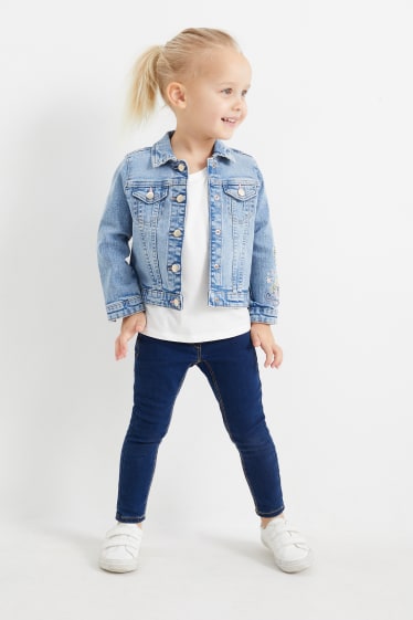 Kinderen - Set van 2 - jegging jeans - skinny fit - jeansdonkerblauw