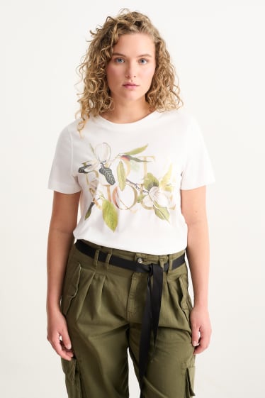 Damen - T-Shirt - cremeweiß