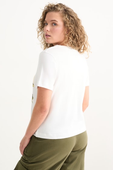 Damen - T-Shirt - cremeweiß