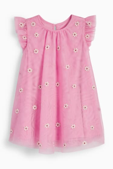 Kinder - Blume - Kleid - pink