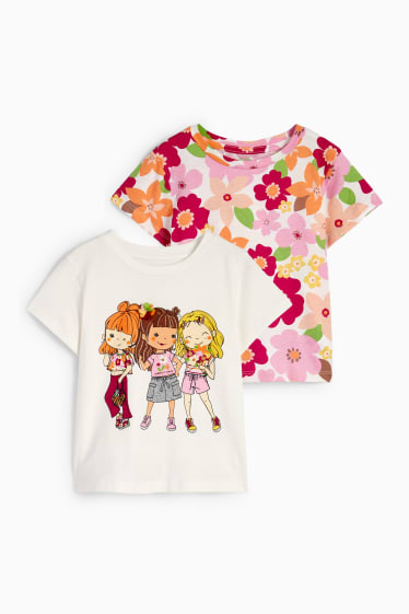 Bambini - Confezione da 2 - estate - t-shirt - bianco crema
