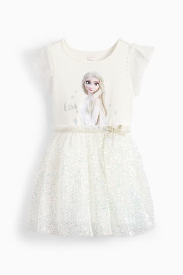 Kinderen - Frozen - jurk - crème wit