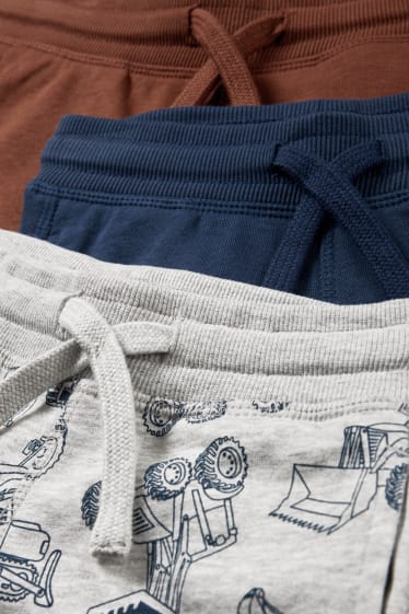 Children - Multipack of 3 - digger - sweat Bermuda shorts - dark blue