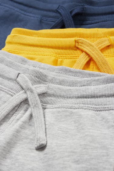 Children - Multipack of 3 - sweat Bermuda shorts - light gray-melange