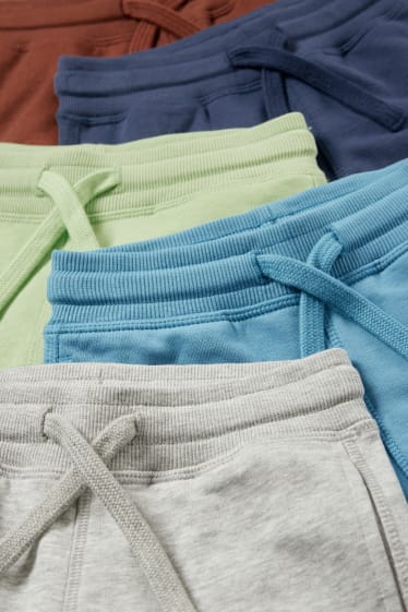 Niños - Pack de 5 - shorts deportivos - gris claro jaspeado