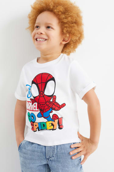 Dětské - Spider-Man - tričko s krátkým rukávem - bílá