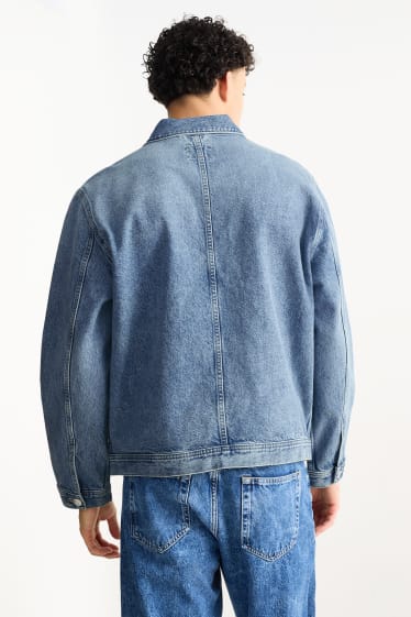 Pánské - Džínová bunda - džíny - světle modré