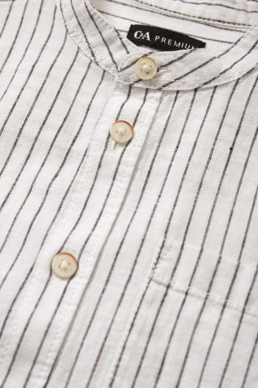 Enfants - Chemise - lin mélangé - rayée - blanc crème
