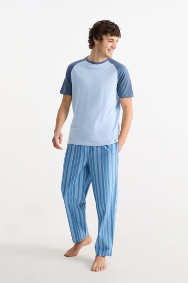 Herren - Pyjama - blau