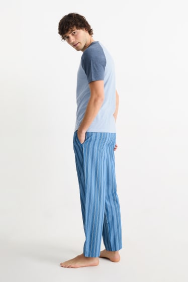 Herren - Pyjama - blau