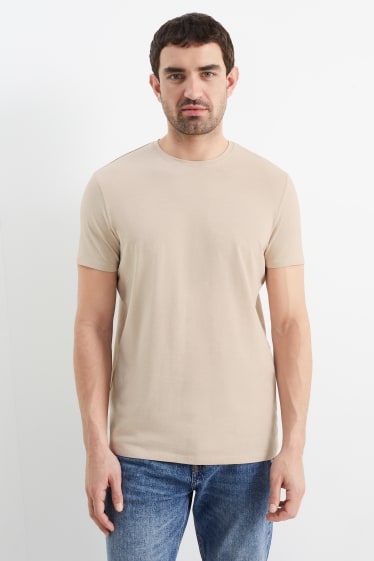 Mężczyźni - T-shirt - Flex - beżowy