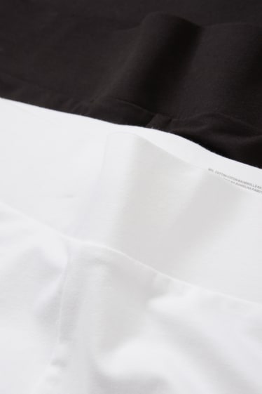 Women - Multipack of 2 - basic - capri leggings - black / white