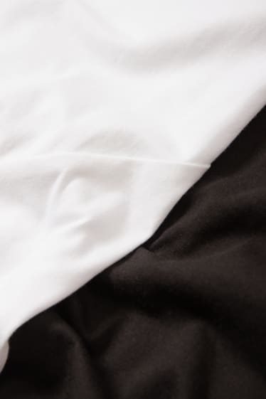 Donna - Confezione da 2 - leggings capri premaman - nero / bianco