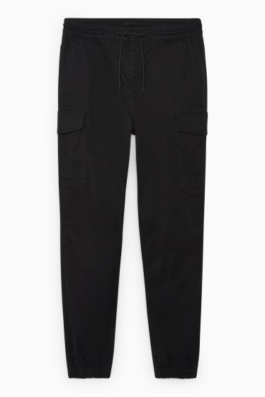 Hommes - Pantalon cargo - regular fit - LYCRA® - noir