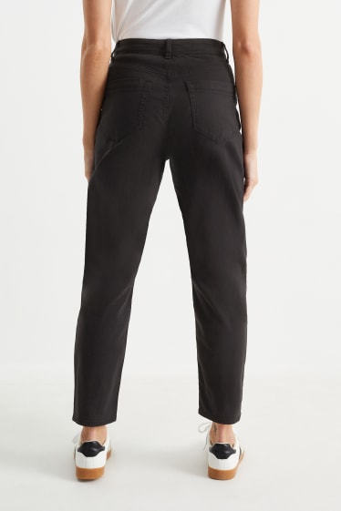 Donna - Mom jeans - vita alta - nero