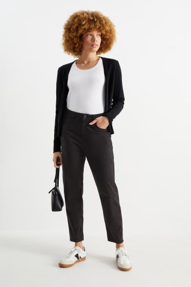 Donna - Mom jeans - vita alta - nero