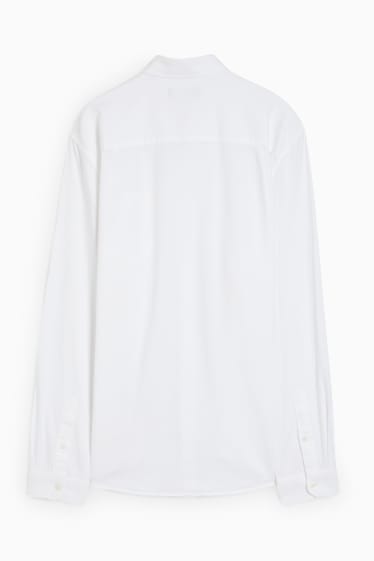 Hommes - Chemise oxford - regular fit - col button-down - blanc