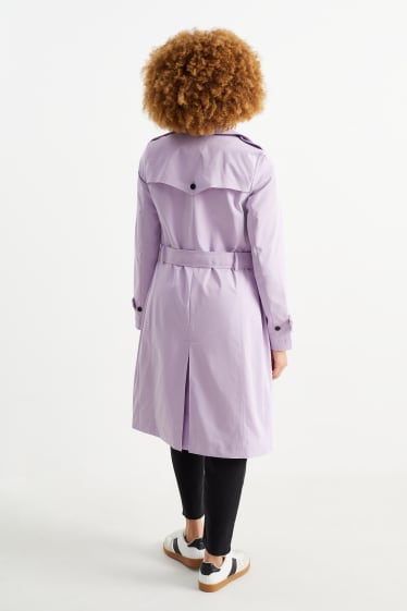 Women - Trench coat - light violet