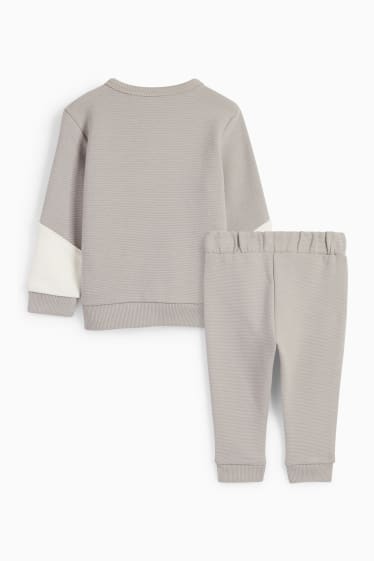 Baby: jongens - Baby-outfit - 2-delig - grijs