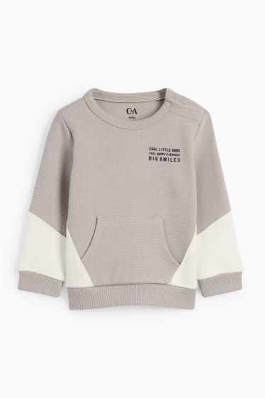Baby: jongens - Baby-outfit - 2-delig - grijs
