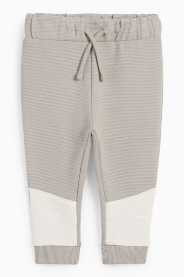 Baby: jongens - Baby-outfit - 2-delig - grijs