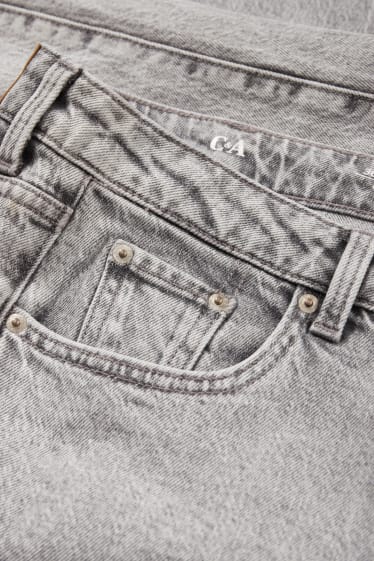 Kobiety - Mom jeans - wysoki stan - LYCRA® - dżins-jasnoszary