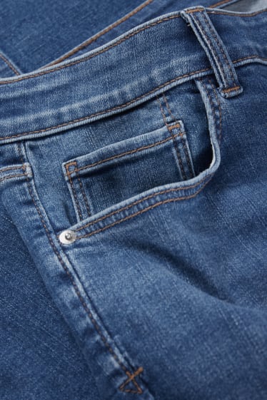 Dona - Pantalons pirata - mid waist - slim fit - texà blau
