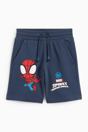Dětské - Spider-Man - teplákové šortky - tmavomodrá