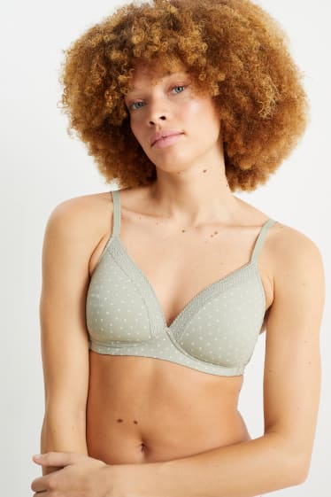Women - Multipack of 2 - non-wired bra - padded - mint green