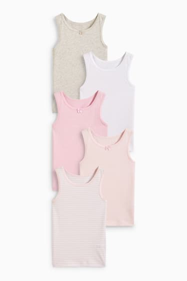 Children - Multipack of 5 - vest - pink