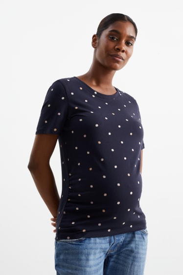 Dona - Paquet de 2 - samarreta de màniga curta de maternitat - blau fosc