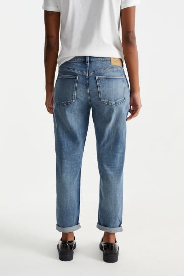 Dámské - Těhotenské džíny - tapered jeans - LYCRA® - džíny - světle modré