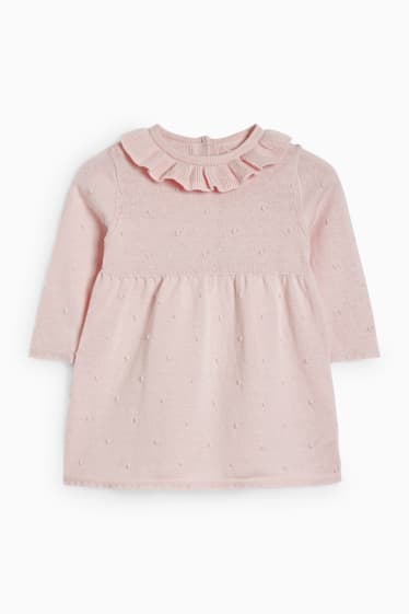 Miminka - Pletené šaty pro miminka - růžová