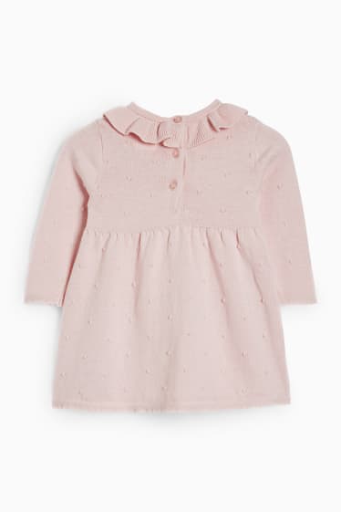 Bebeluși - Rochie din tricot pentru bebeluși - roz