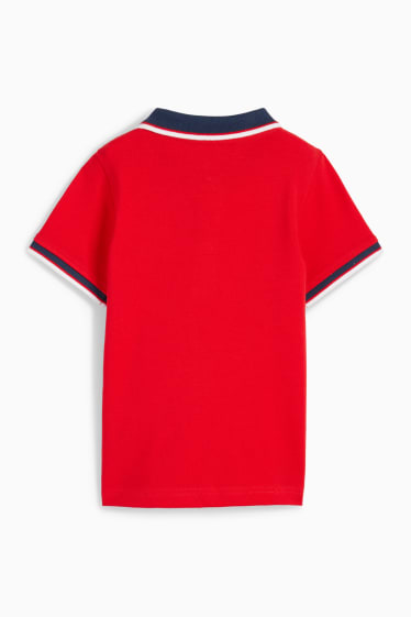 Children - Tractor - polo shirt - red