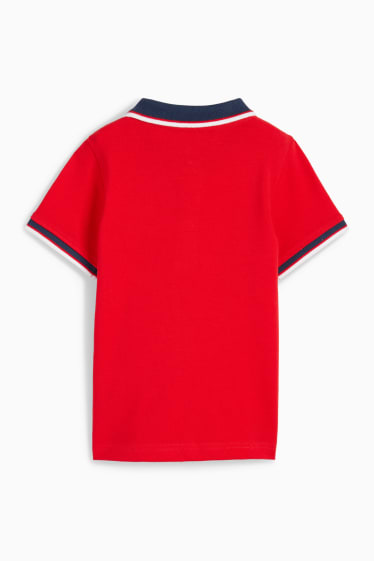 Kinderen - Tractor - poloshirt - rood