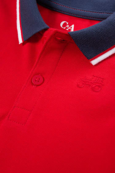 Kinder - Traktor - Poloshirt - rot