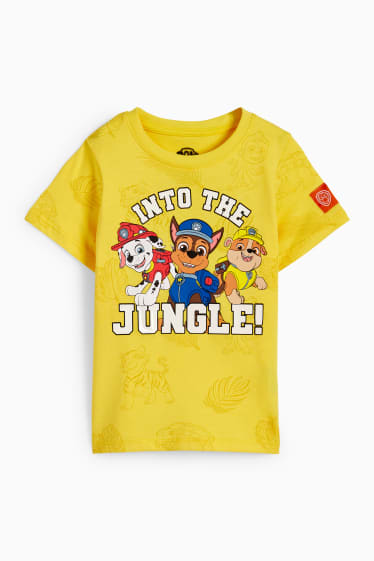 Niños - La Patrulla Canina - camiseta de manga corta - estampada - amarillo