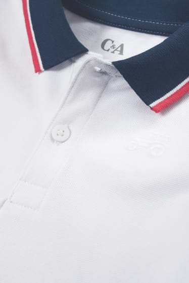 Děti - chlapci - Motiv traktoru - polokošile - bílá