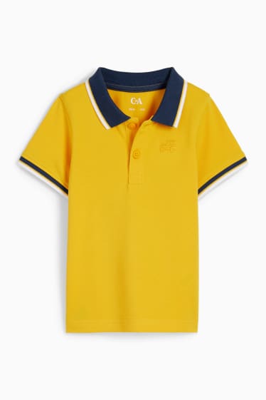 Dzieci - Traktor - koszulka polo - żółty